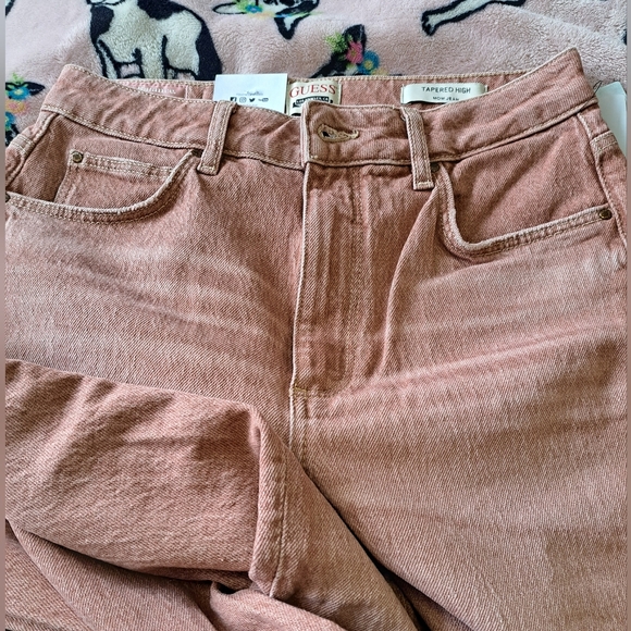 Guess Ladies Recycled Cotton Plush Pink Jeans - size 29 - Picture 6 of 8